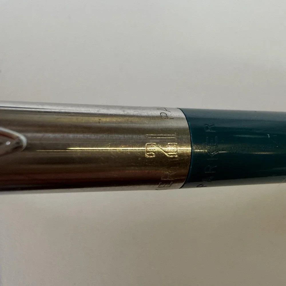 Vintage Parker 21 Fountain Pen & Twist Mechanical Pencil Set Turquoise Blue